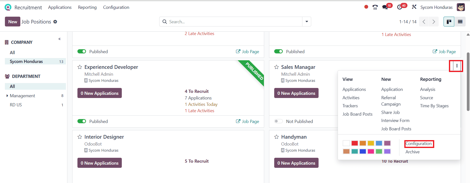 How to Configure Job Positions in Odoo 18-cybrosys