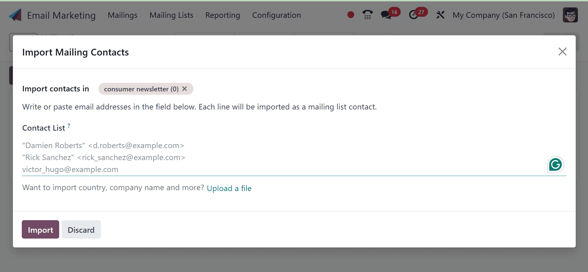 How to Configure Mailing Lists and Mailing Contacts in Odoo 18 Email Marketing-cybrosys