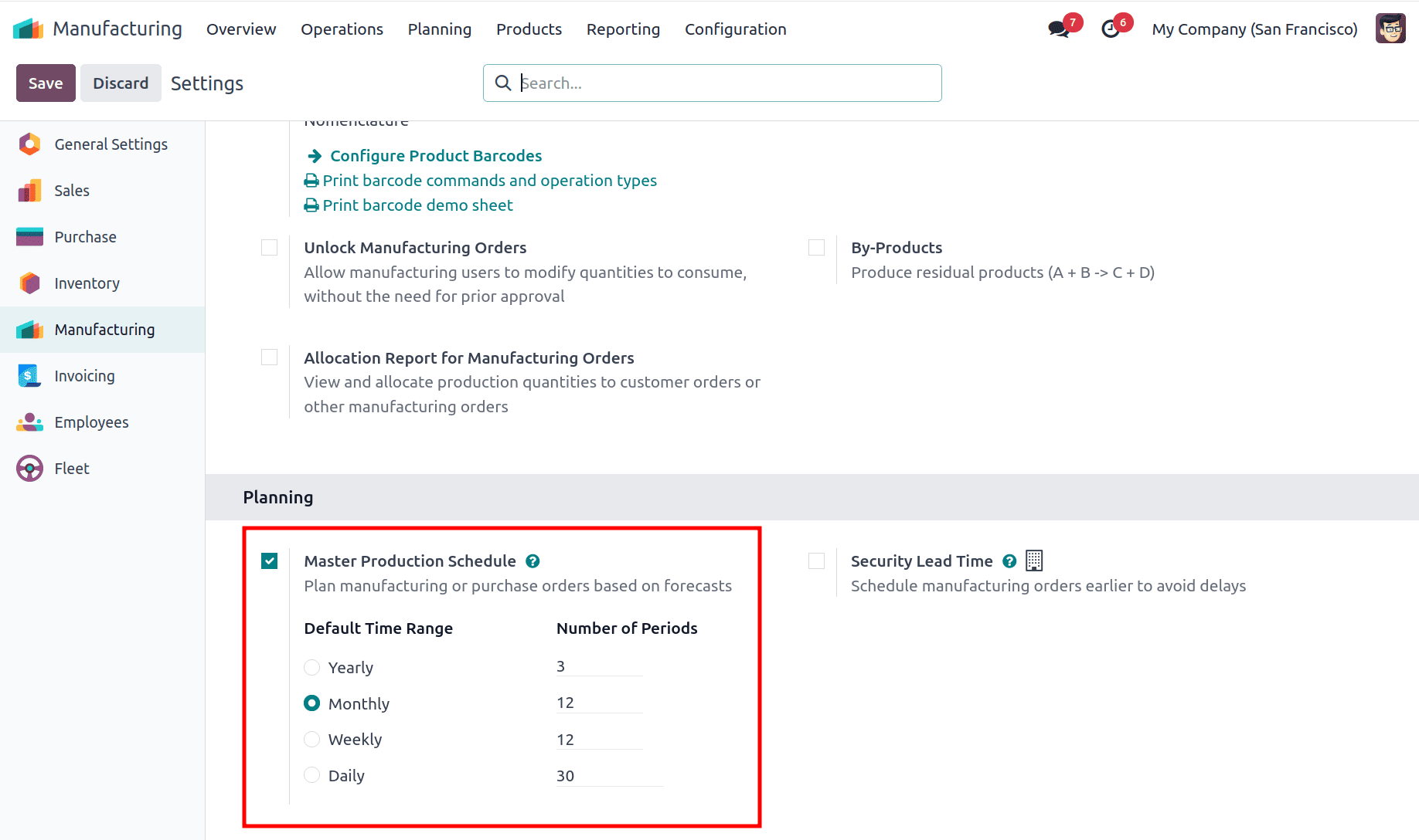 How to Configure Master Production Schedule in Odoo 18-cybrosys