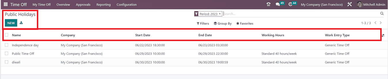 How to Configure New Public Holidays & Stress Days using Odoo 16-cybrosys