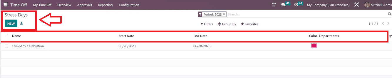 How to Configure New Public Holidays & Stress Days using Odoo 16-cybrosys