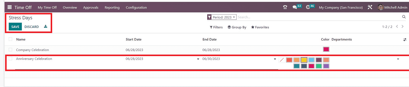 How to Configure New Public Holidays & Stress Days using Odoo 16-cybrosys