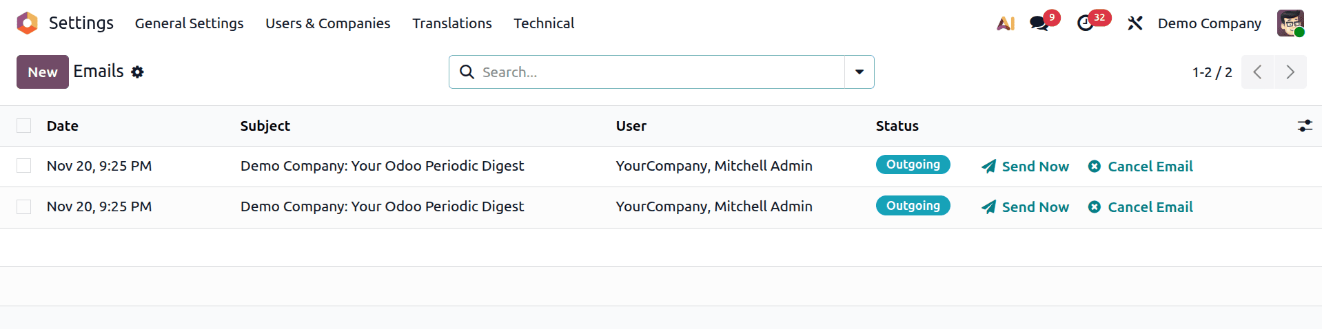 How to configure Periodic Digest Emails in Odoo 19-cybrosys