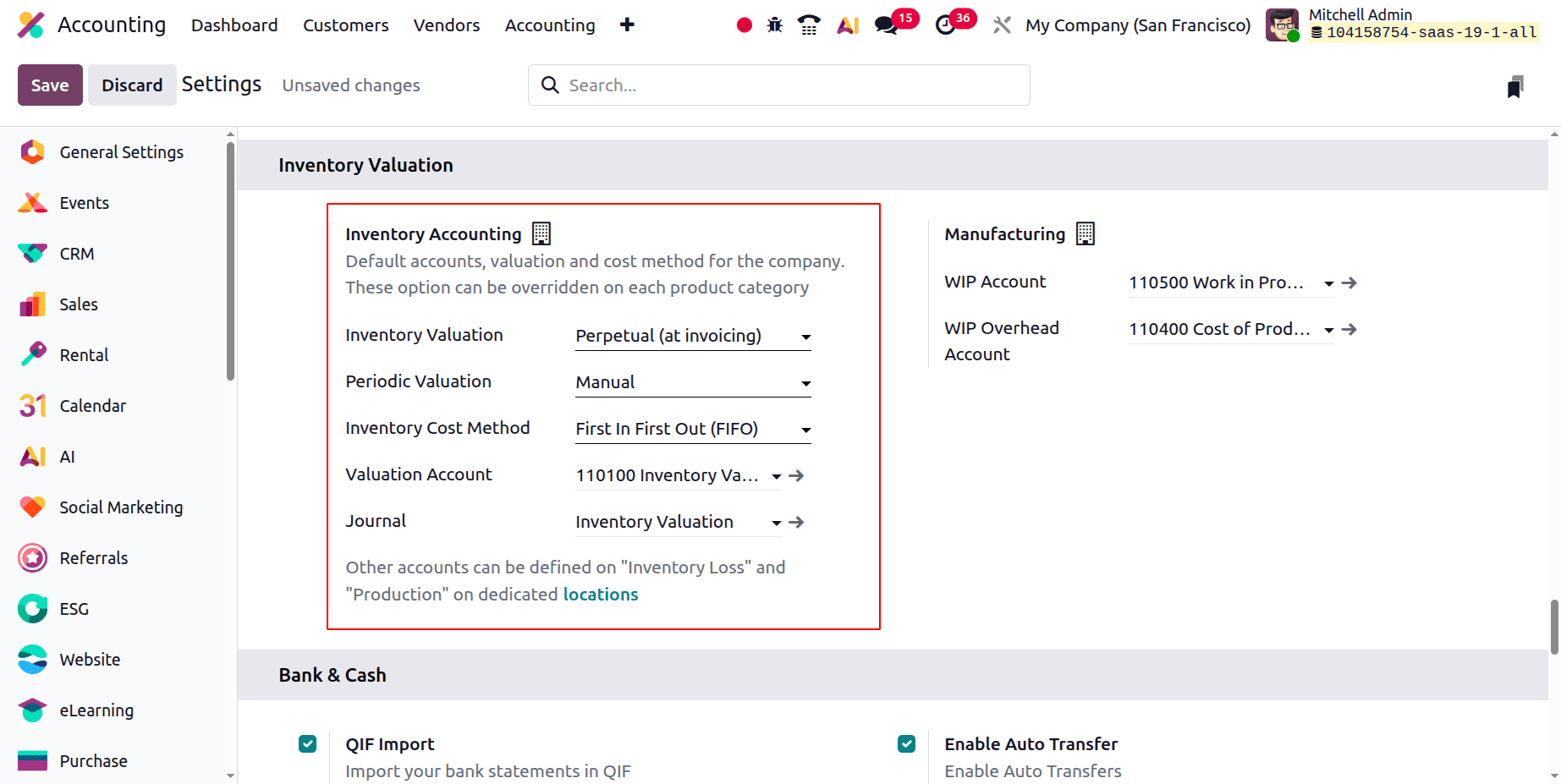 How to Configure Perpetual Inventory Valuation in Odoo 19 Accounting-cybrosys