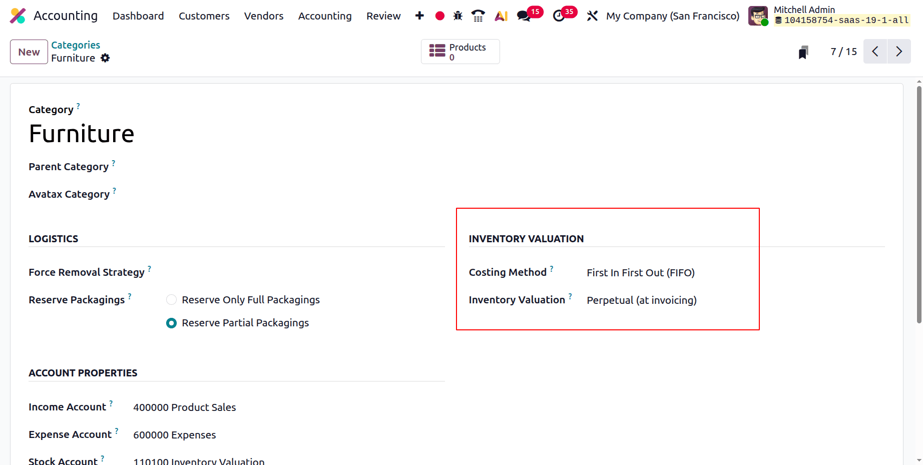 How to Configure Perpetual Inventory Valuation in Odoo 19 Accounting-cybrosys
