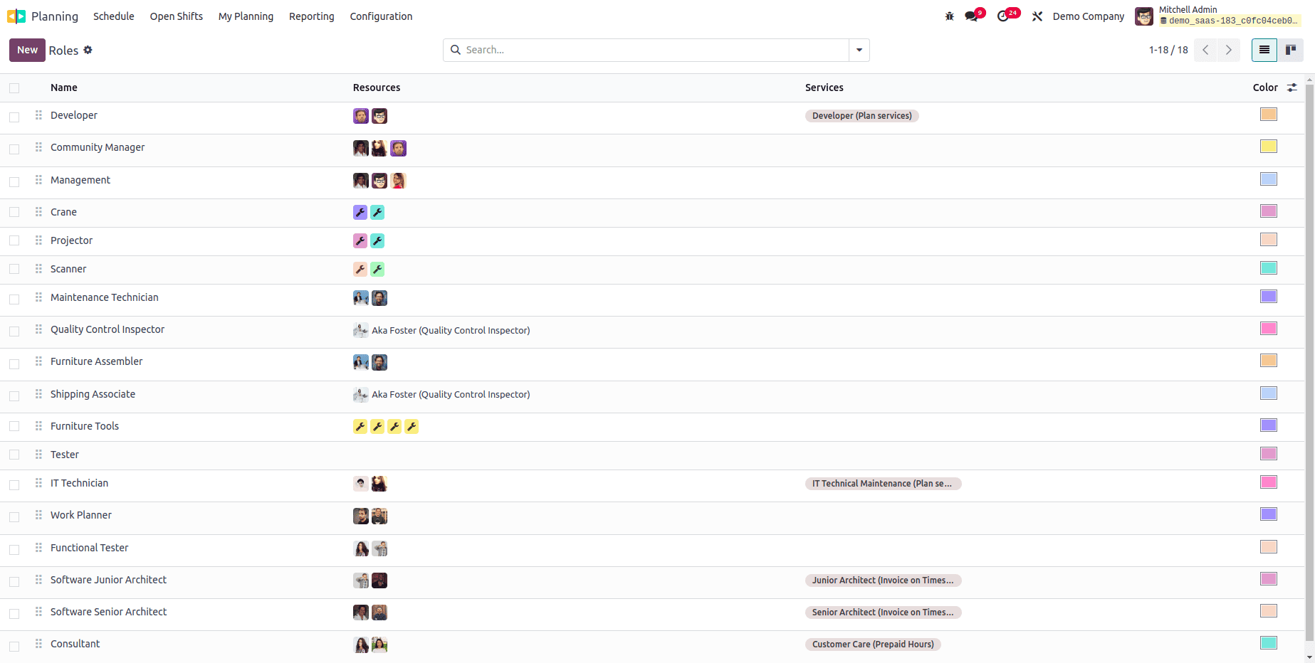 How to Configure Planning Resources & Roles in Odoo 18-cybrosys