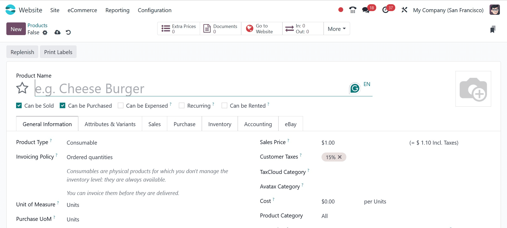 How to Configure Products in Odoo 17 Website-cybrosys