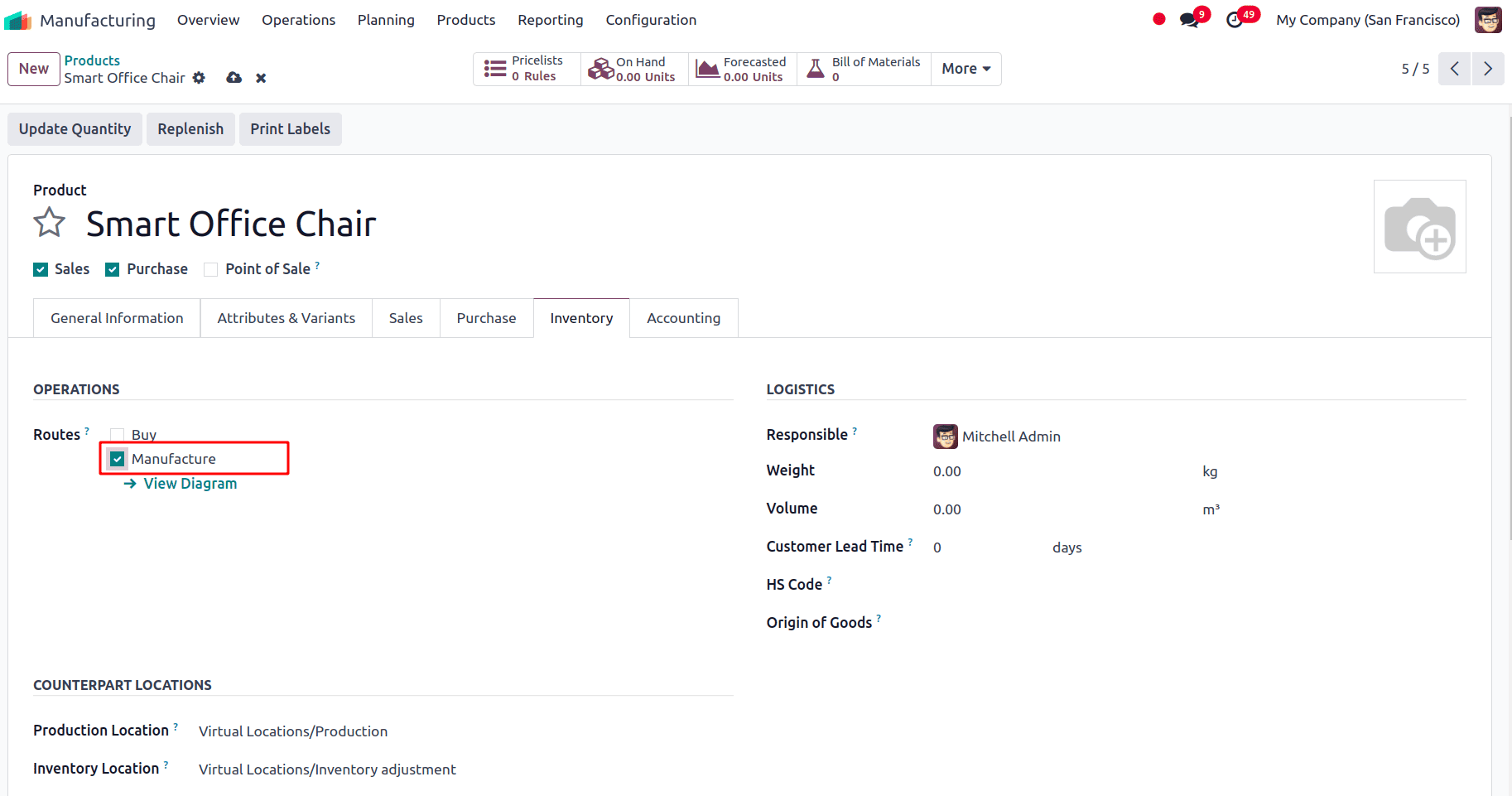 How to Configure Products to Manufacture in Odoo 18-cybrosys