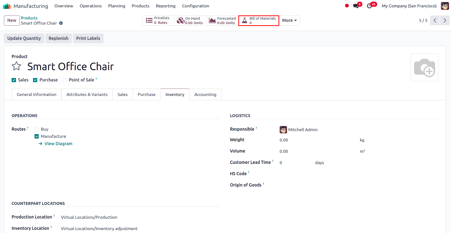 How to Configure Products to Manufacture in Odoo 18-cybrosys