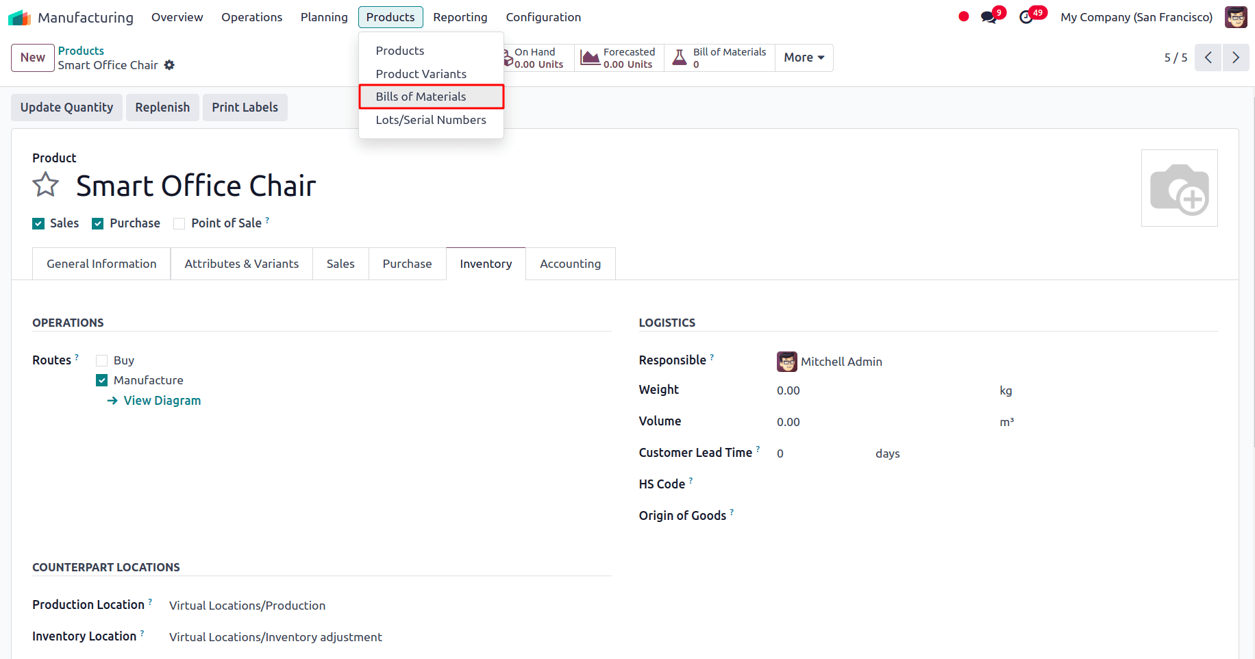 How to Configure Products to Manufacture in Odoo 18-cybrosys