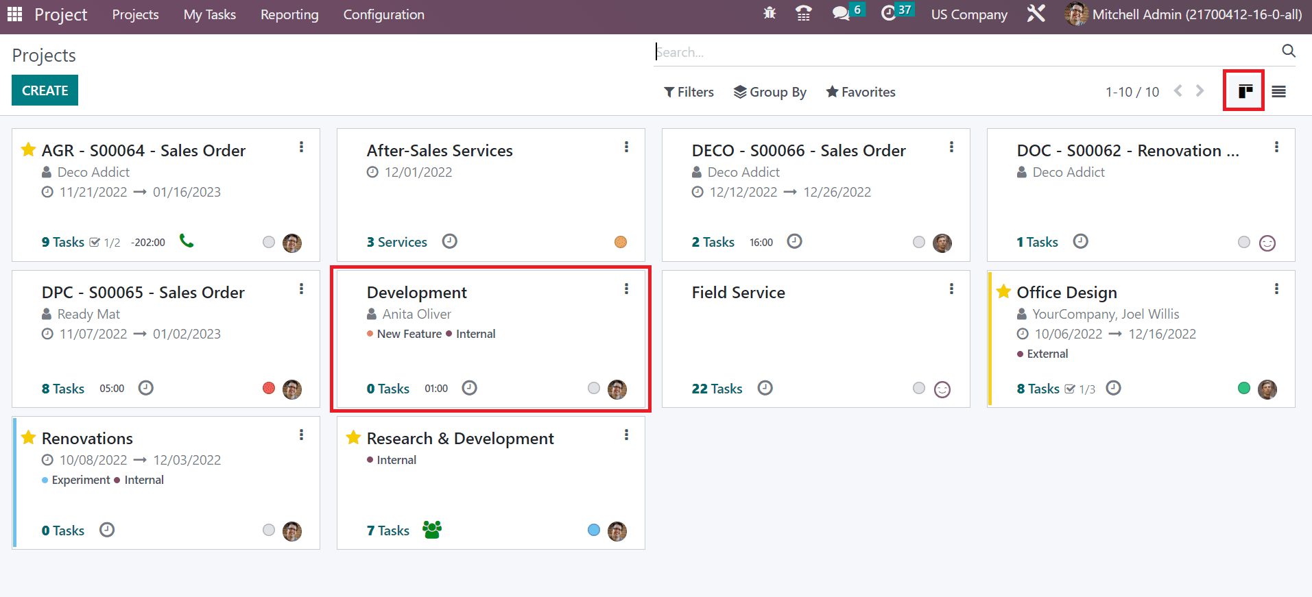 How to Configure Projects in a Usa Company Using Odoo 16?