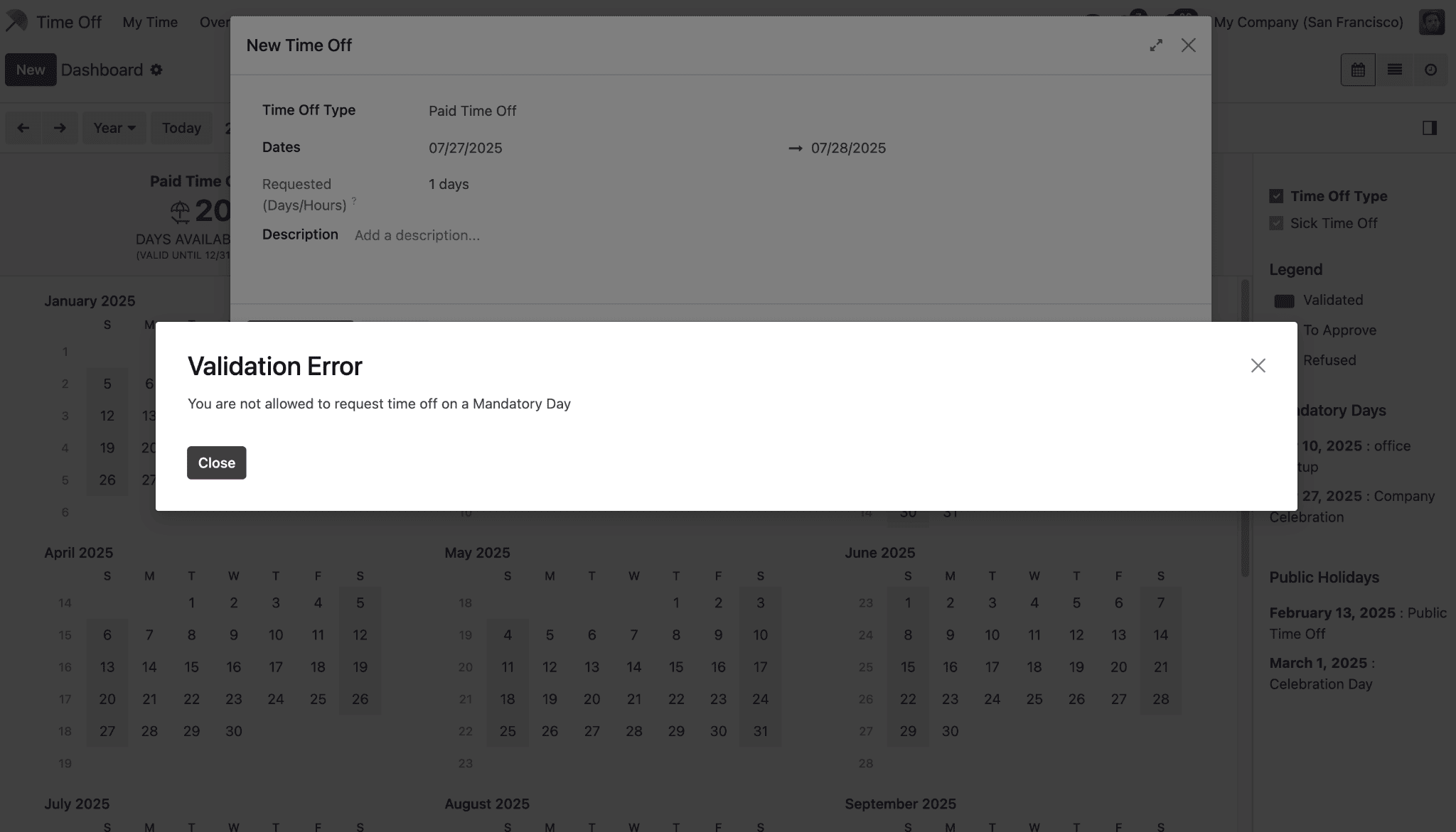 How to Configure Public Holidays and Mandatory days in Odoo 18 TimeOff-cybrosys