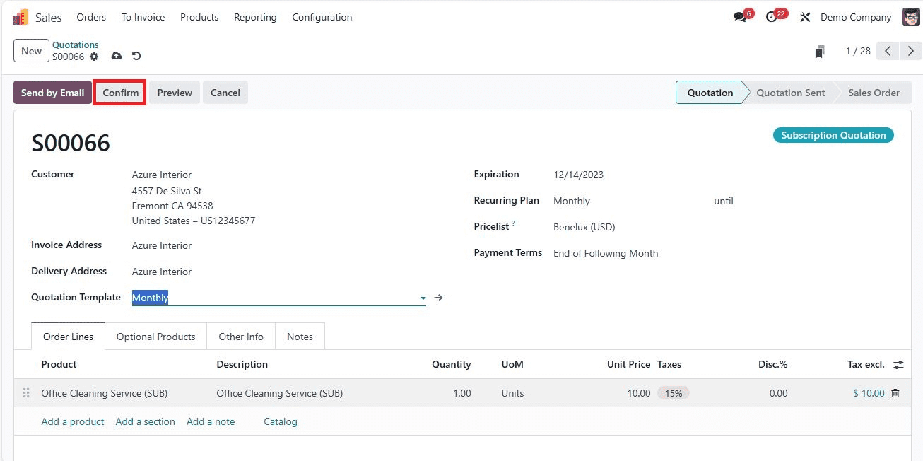 How to Configure Quotation Layout in Odoo 17-cybrosys