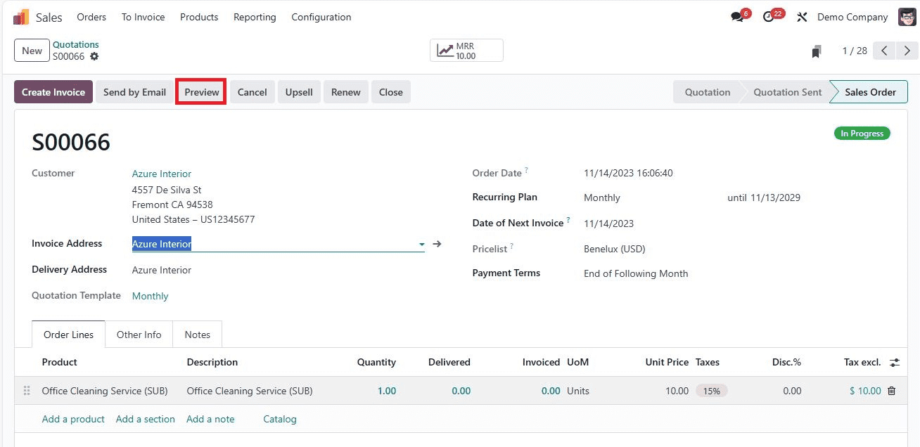 How to Configure Quotation Layout in Odoo 17-cybrosys