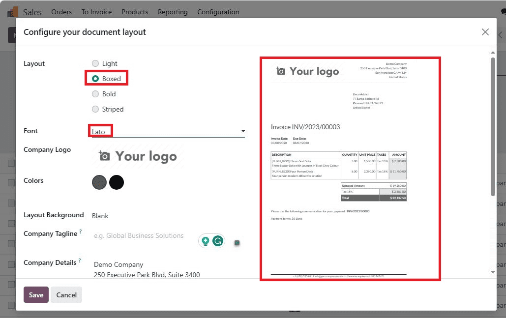 How to Configure Quotation Layout in Odoo 17-cybrosys