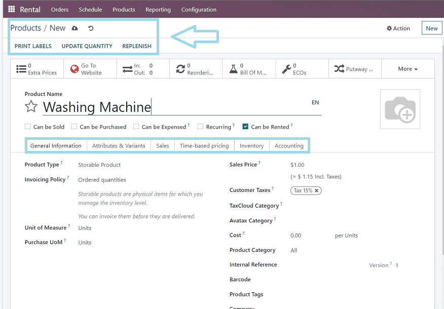 How to Configure Rental Products & Rental Periods with Odoo 16-cybrosys