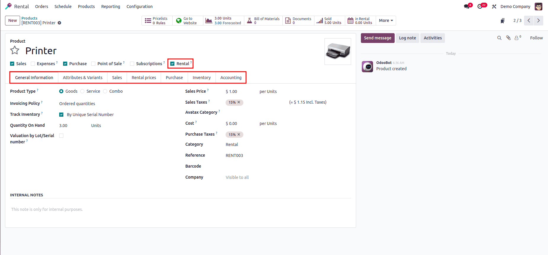 How to Configure Rental Products & Periods in Odoo 18-cybrosys