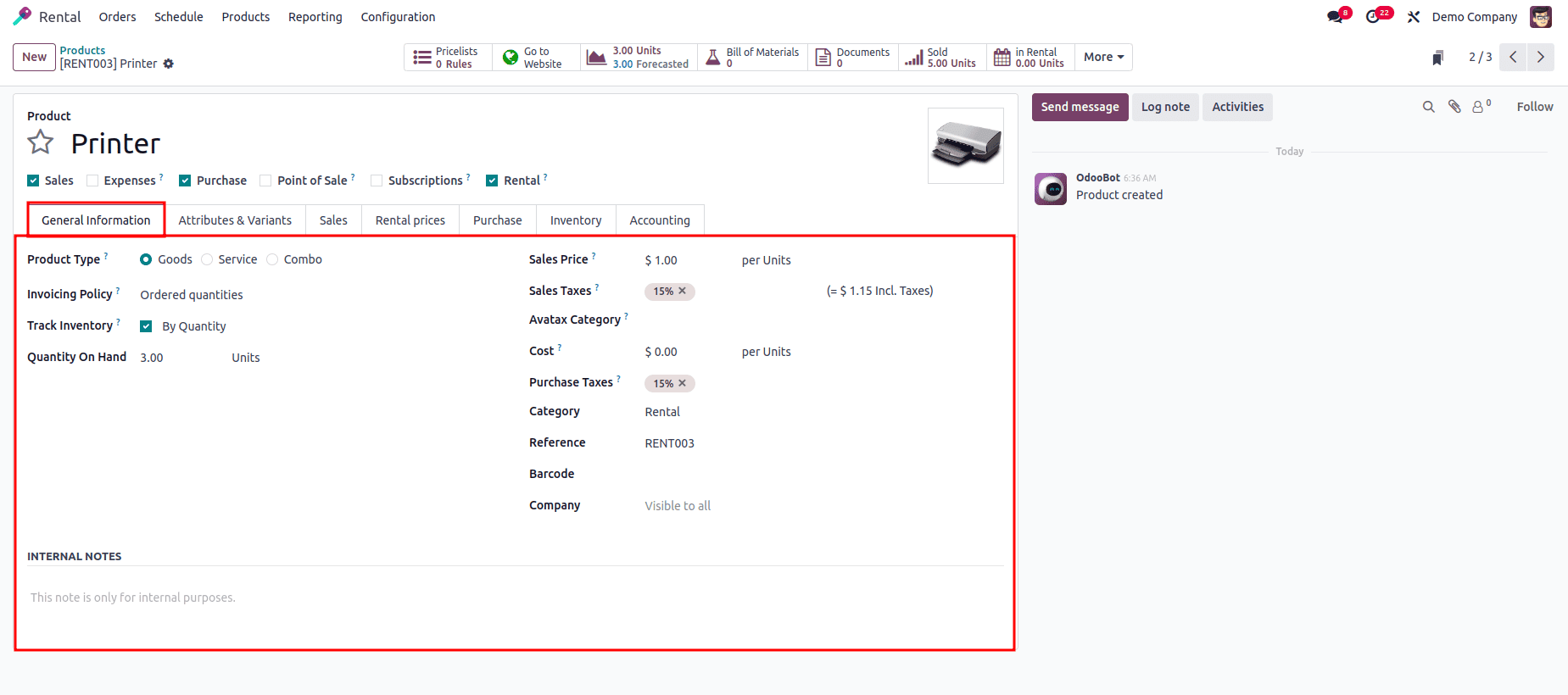 How to Configure Rental Products & Periods in Odoo 18-cybrosys