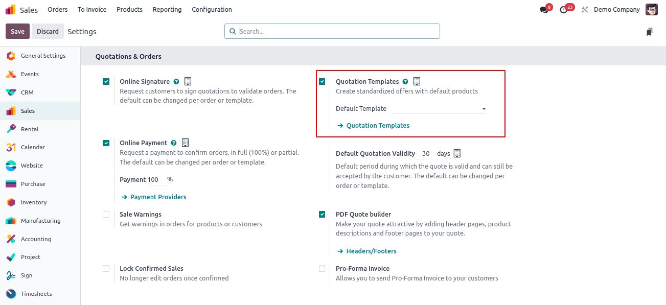 How to Configure Rental Quotation templates in Odoo 18-cybrosys