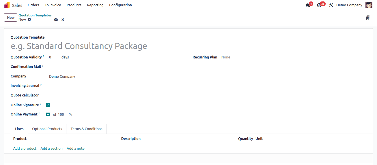 How to Configure Rental Quotation templates in Odoo 18-cybrosys