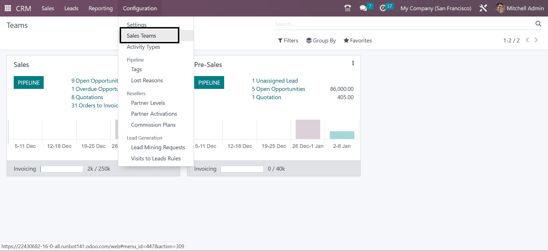 How to Configure Sales Team in Odoo 16 CRM-cybrosys