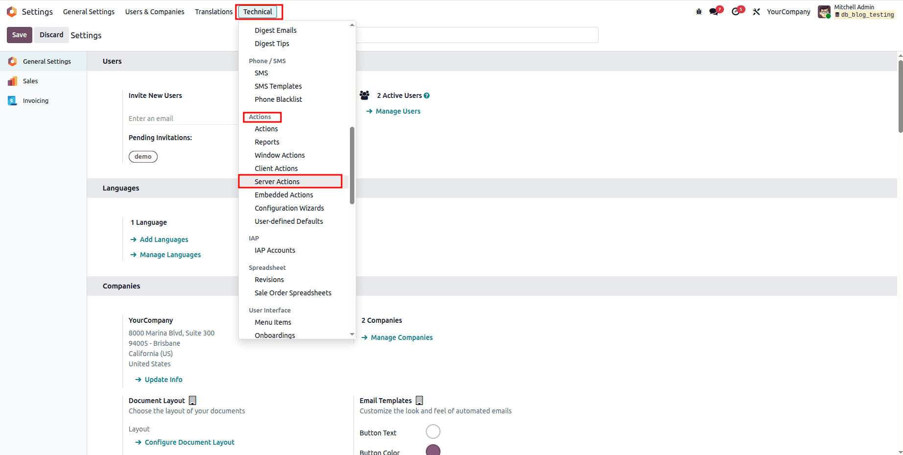 How to Configure Scheduled Actions and Server Actions Through the GUI in Odoo 19-cybrosys