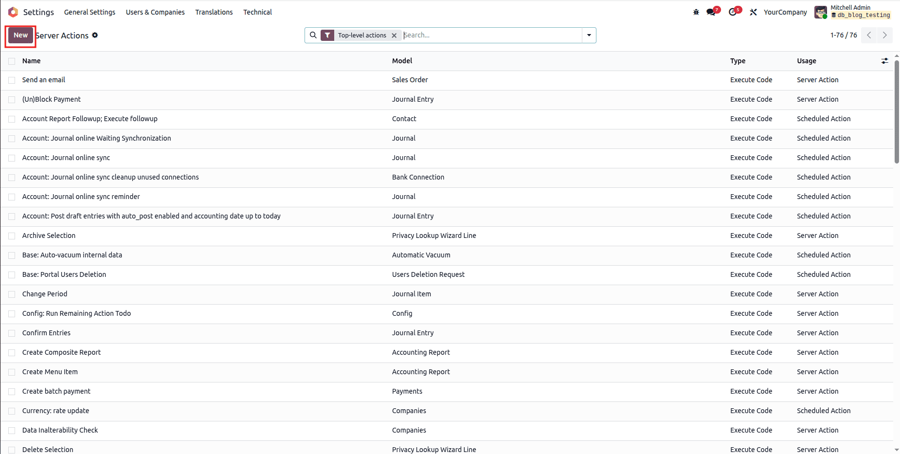 How to Configure Scheduled Actions and Server Actions Through the GUI in Odoo 19-cybrosys