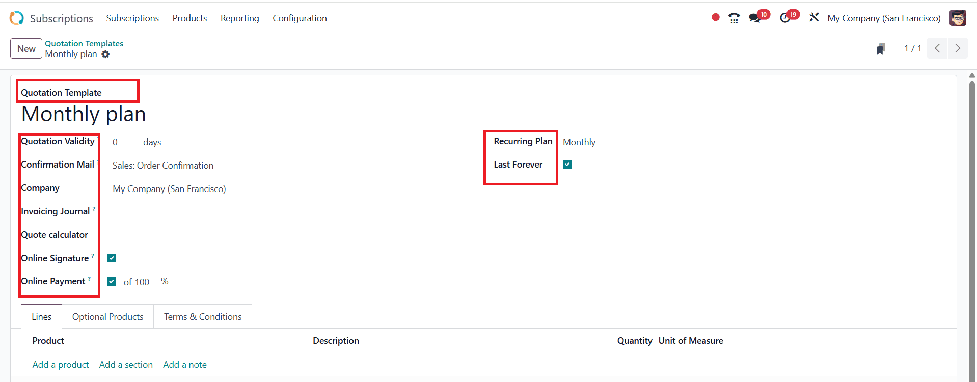 How to Configure Subscription Template in Odoo 18-cybrosys