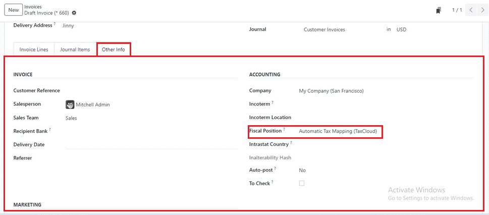 How to Configure Tax Cloud in Odoo 17 Accounting-cybrosys