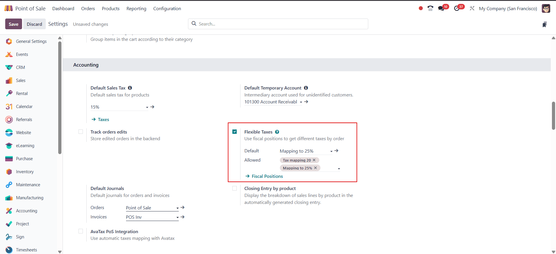 How to Configure Taxes in Odoo 18 Point of Sale-cybrosys