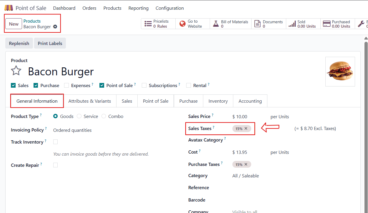 How to Configure Taxes in Odoo 18 Point of Sale-cybrosys