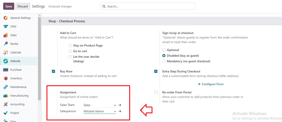 How to Configure the Checkout Process of Guests in Odoo 17 Website App-cybrosys