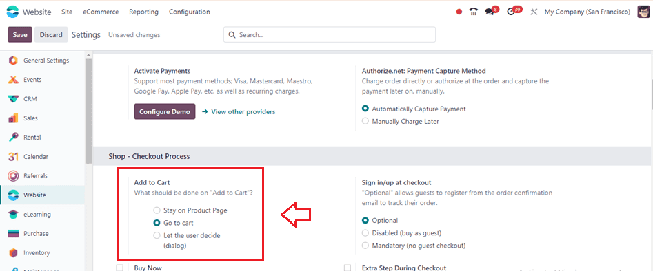 How to Configure the Checkout Process of Guests in Odoo 17 Website App-cybrosys
