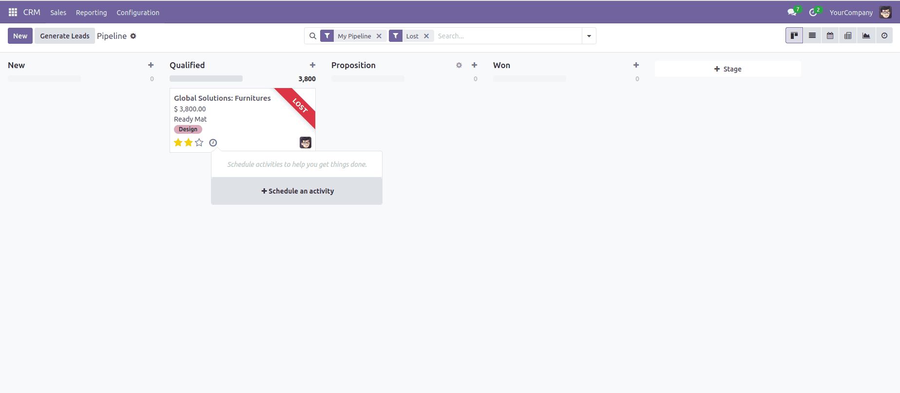 How to Configure the Lost Reason in Odoo 18 CRM-cybrosys
