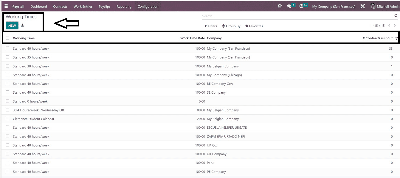 How to Configure the Working Time of Employees in Odoo 16 Payroll-cybrosys