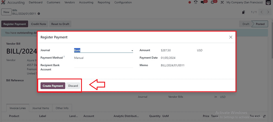 How to Configure Vendor Bills & Payments Management in Odoo 17 Accounting-cybrosys