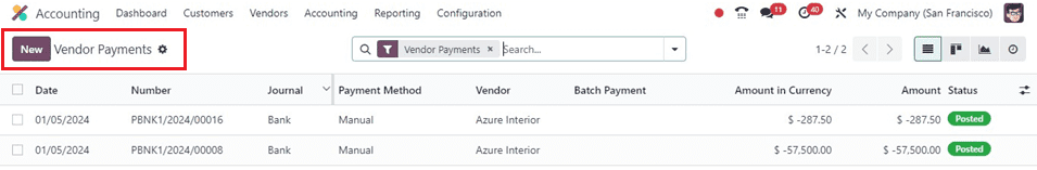 How to Configure Vendor Bills & Payments Management in Odoo 17 Accounting-cybrosys