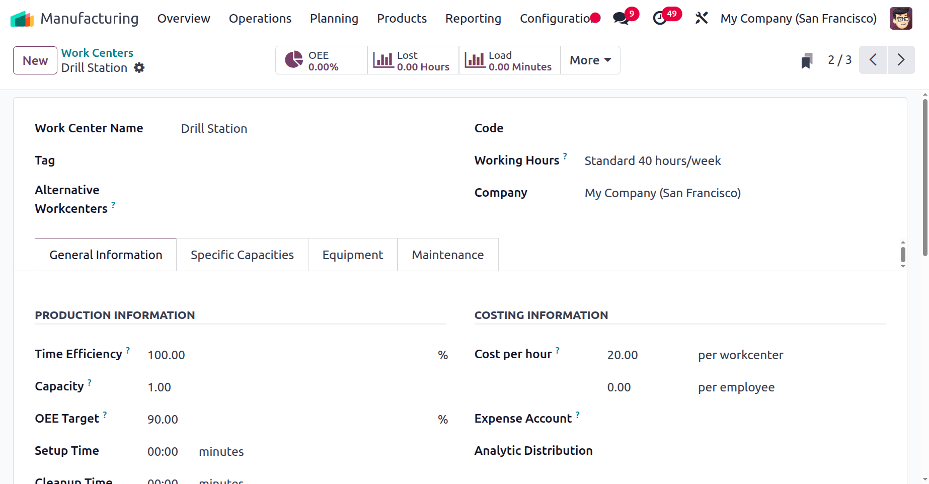 How to configure work centers in Odoo 18-cybrosys