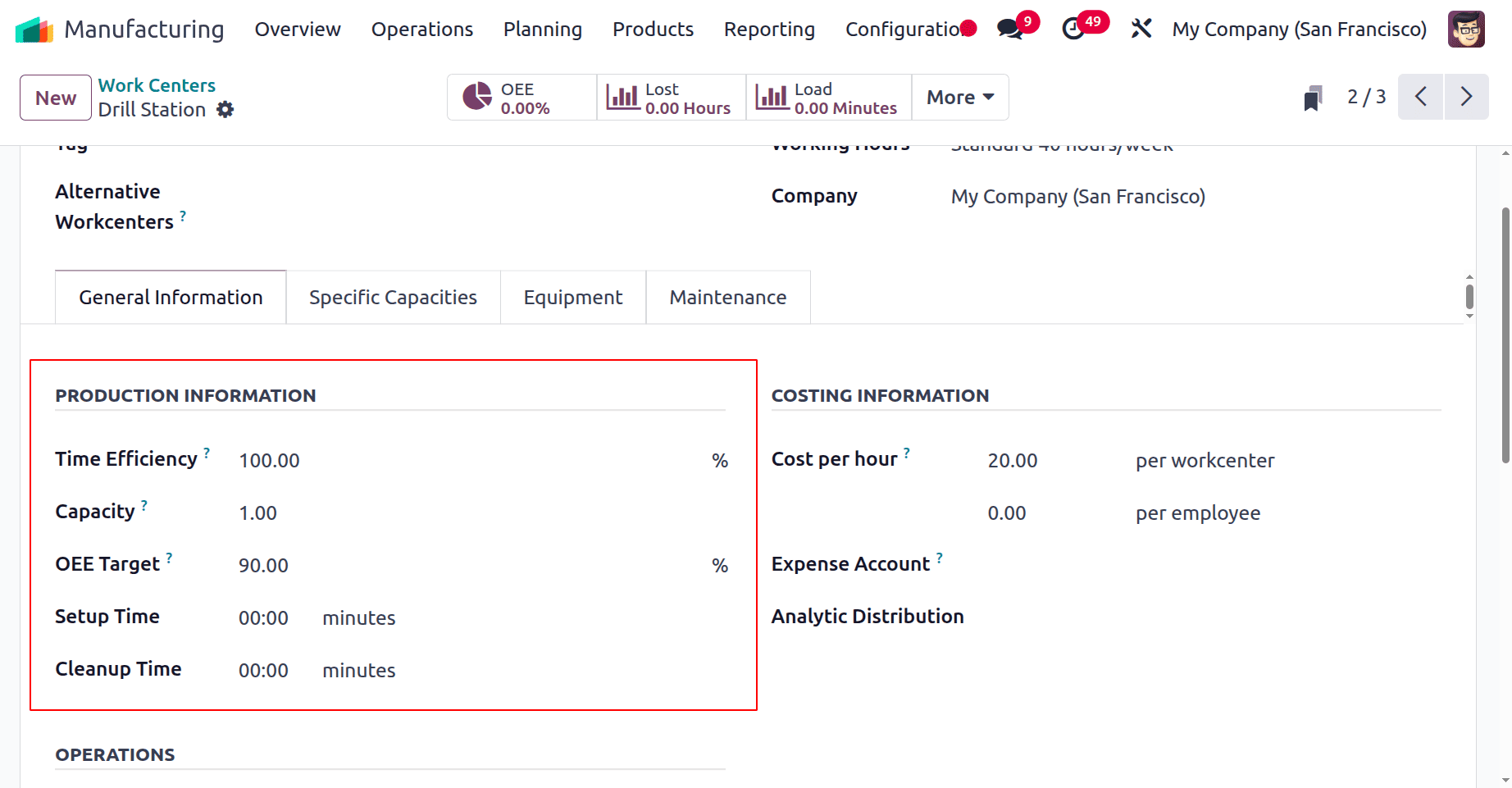 How to configure work centers in Odoo 18-cybrosys