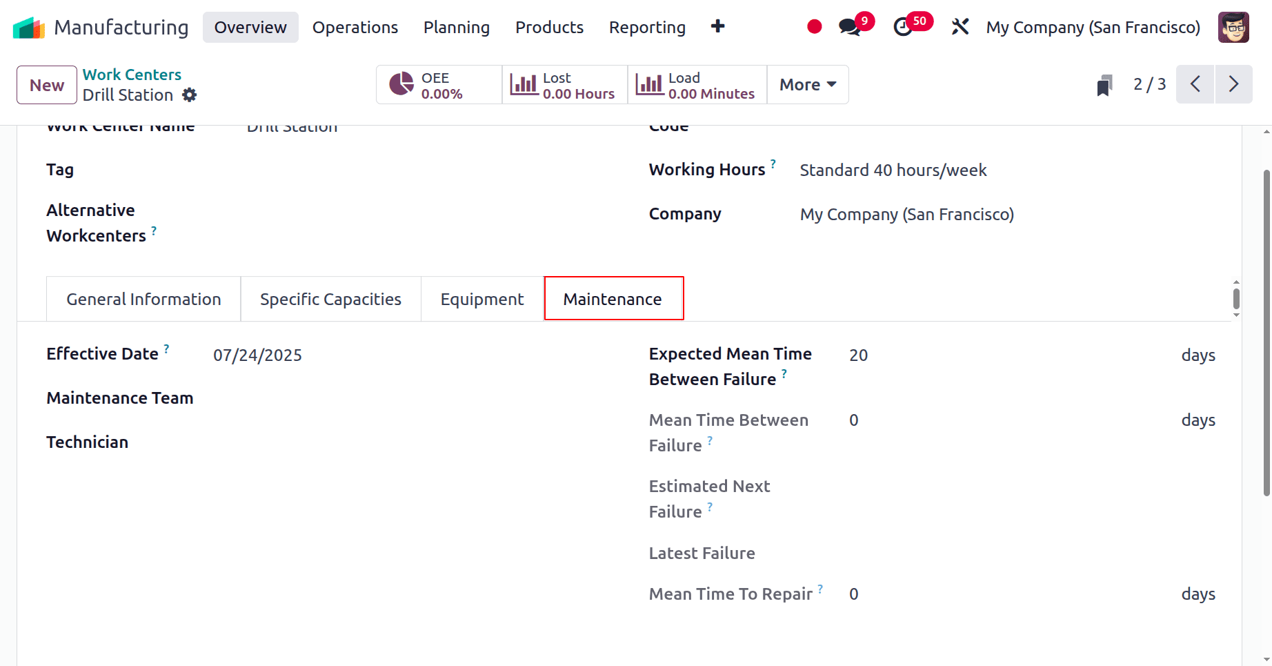 How to configure work centers in Odoo 18-cybrosys