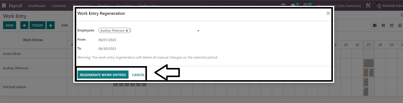 How to Configure Work Entries & Conflicts in Odoo 16 Payroll-cybrosys