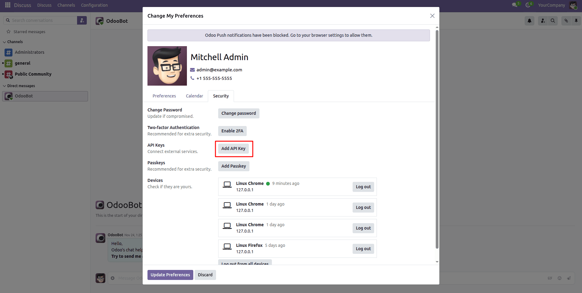 How to Connect With Odoo 19 Using API Key-cybrosys