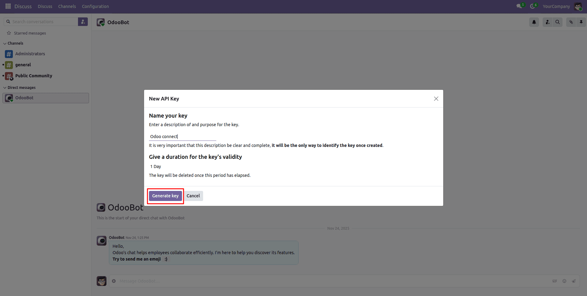 How to Connect With Odoo 19 Using API Key-cybrosys