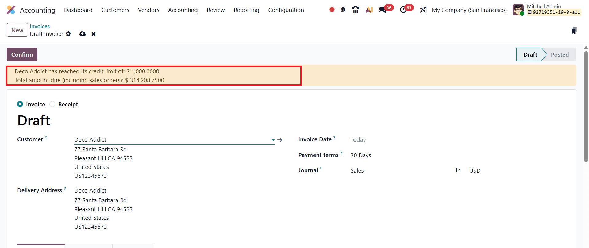 How to Control Customer Credit Limits in Odoo 19 Accounting-cybrosys