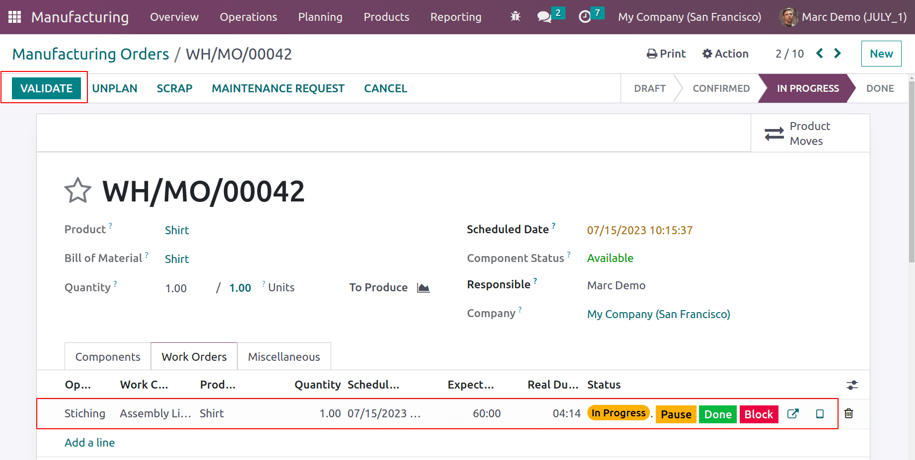 How to Control Material Consumption in Odoo 16 Manufacturing App-cybrosys