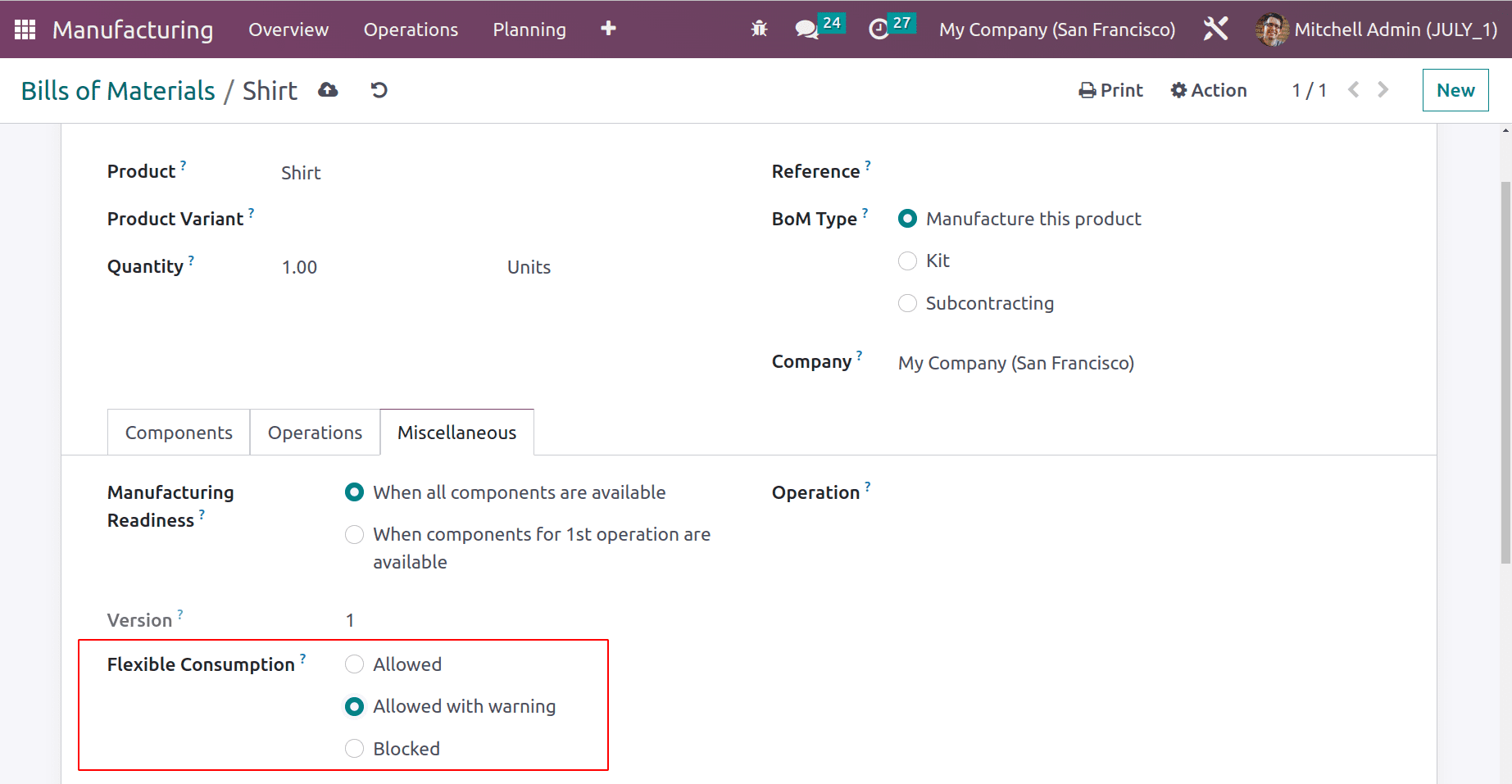 How to Control Material Consumption in Odoo 16 Manufacturing App-cybrosys