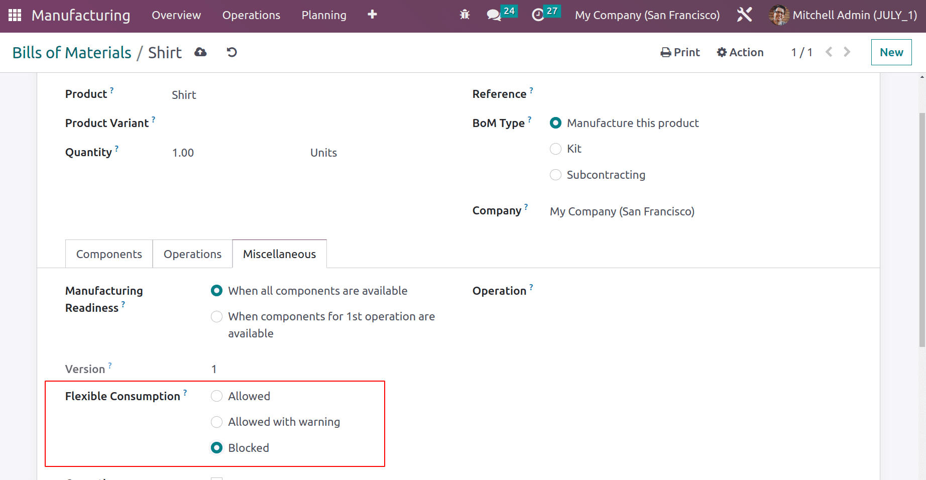 How to Control Material Consumption in Odoo 16 Manufacturing App-cybrosys