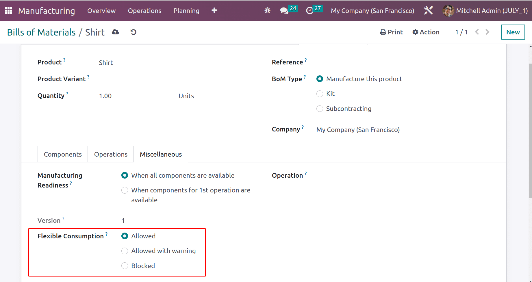 How to Control Material Consumption in Odoo 16 Manufacturing App-cybrosys