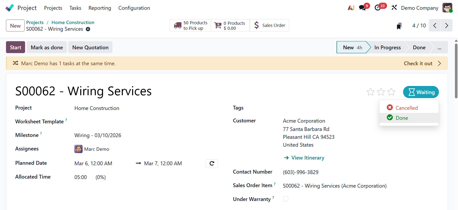 How to Control Task Sequence with Dependencies in Odoo 19 Project-cybrosys