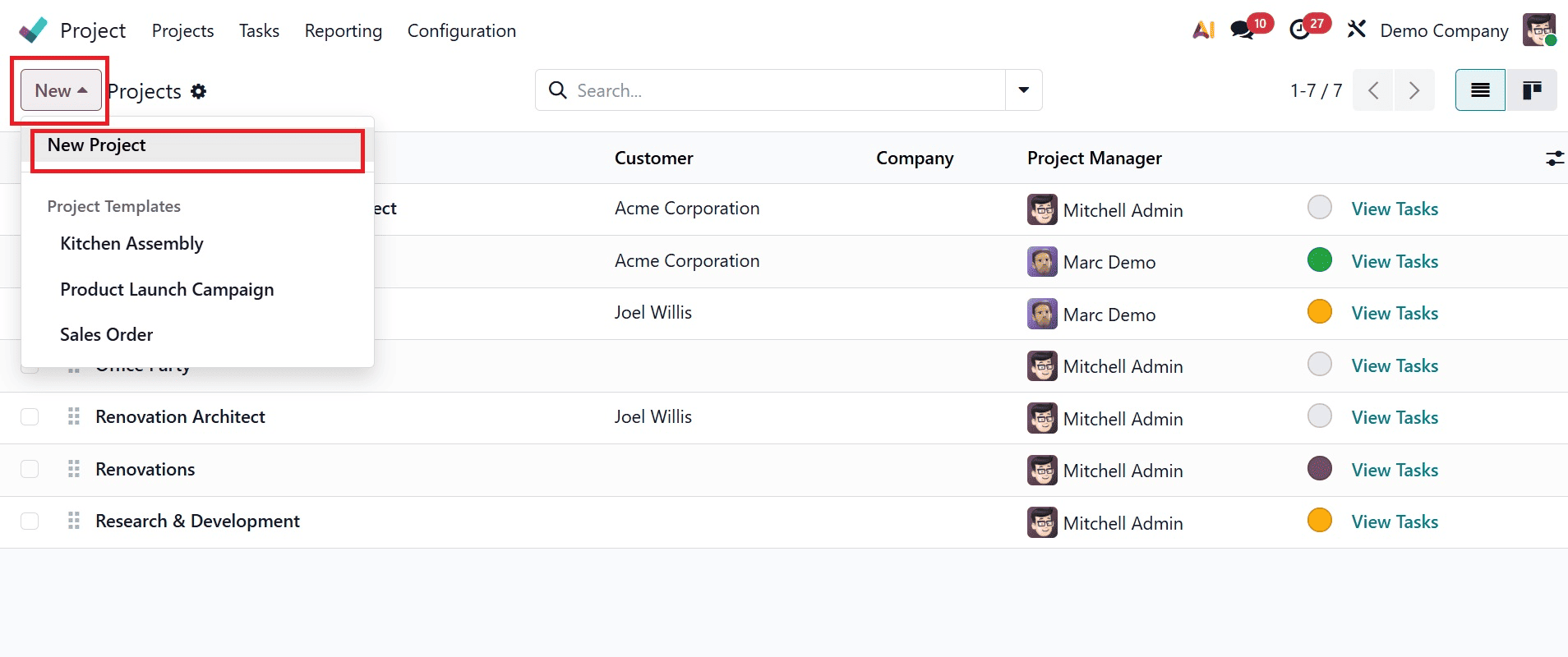 How to Control Task Sequence with Dependencies in Odoo 19 Project-cybrosys